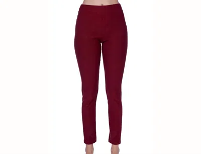 French Kyss Mid Rise Leggings In Wine In Pink