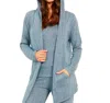 French Kyss Open Hoodie Duster In Wind In Multi