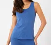 French Kyss Scoop Neck Tank Top In Denim In Multi