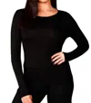 French Kyss Scoop Top In Black In Black