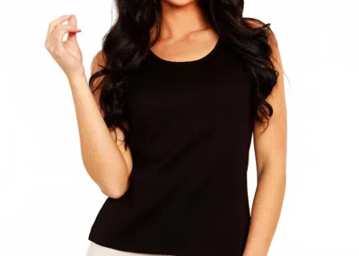 French Kyss Scoopneck Tank Top In Black In Multi