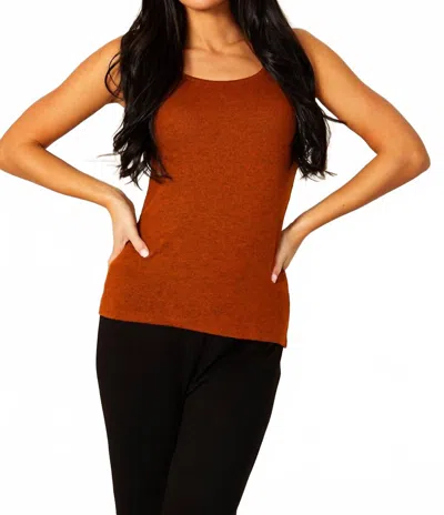 French Kyss Sleeveless Tank Top In Spice In Brown