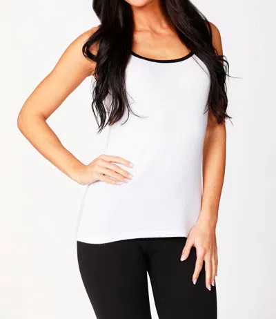 French Kyss Soft Stretch Contrast Tank In Bleach In Multi