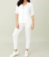French Kyss Soft Stretch Hooded Vest In Bleach In White