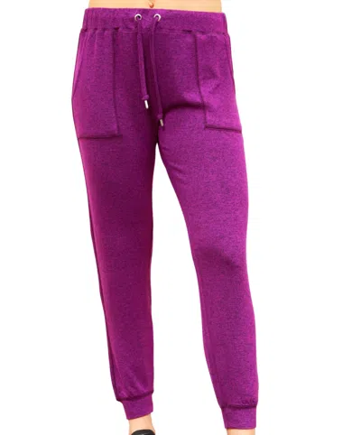 French Kyss Solid Jogger In Violet In Purple