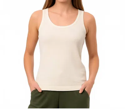 French Kyss Solid Tank Top In Ivory In White