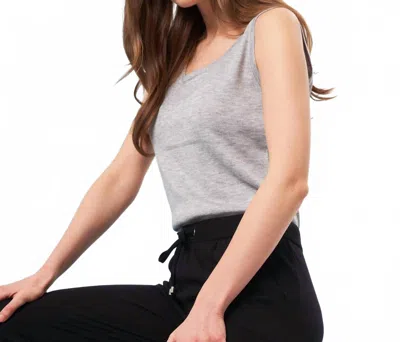 French Kyss Solid Tank Top In Slate In Gray