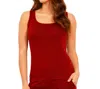FRENCH KYSS SOLID TANK TOP IN WINE