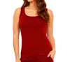 French Kyss Sleeveless Tank Top In Spice In Pink