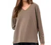 French Kyss Solid V-neck Top In Army In Multi