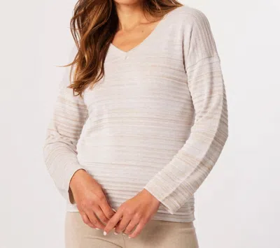French Kyss Space Dye Sweater In Beige White In Neutral