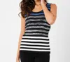 French Kyss Stripe Tank Top In Denim/multi In Multi