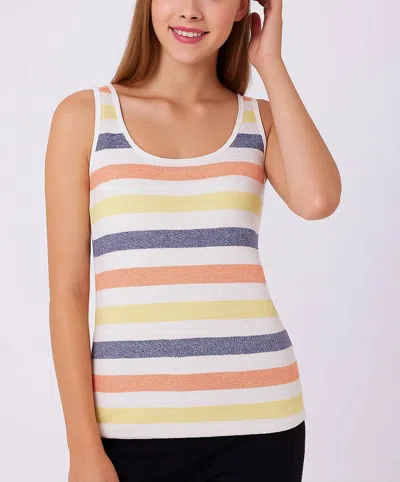 French Kyss Stripe Tank Top In Ivory/multi In Neutral