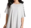 French Kyss Supersoft Button Detail Poncho In Frost In Grey