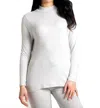 French Kyss Supersoft Mock Neck Pullover In Frost In White