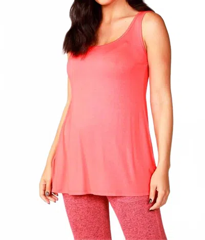 French Kyss Tunic Tank In Coral In Pink