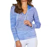 FRENCH KYSS V-NECK HOODIE IN PERI/WHITE