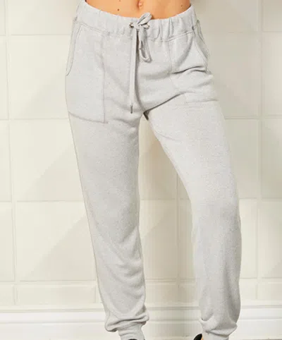 French Kyss Viscose Joggers In Silver In Grey