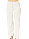 French Kyss Women's Drawstring Pant In White In White