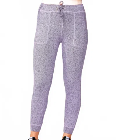 French Kyss Women's Melange Joggers In Lilac In Purple