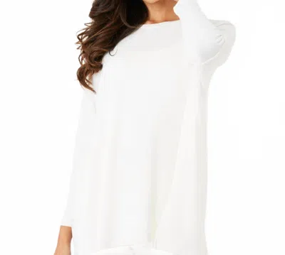 French Kyss Women's Scoop Neck Top In Ivory In White