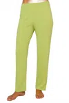 French Kyss Women's Solid Pant In Lime In Multi