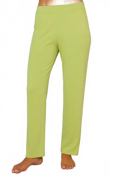 French Kyss Women's Solid Pant In Lime In Green