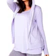 French Kyss Zip Peace Hoodie In Lilac In Blue