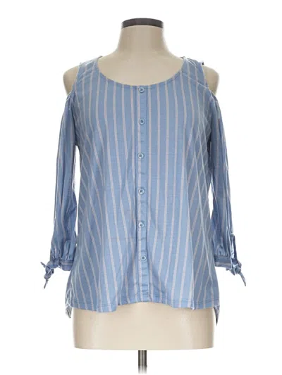 Pre-owned French Laundry 3/4 Sleeve Blouse In Blue