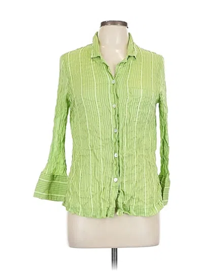 Pre-owned French Laundry 3/4 Sleeve Blouse In Green