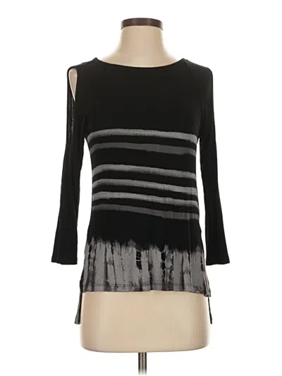 Pre-owned French Laundry 3/4 Sleeve T-shirt In Black