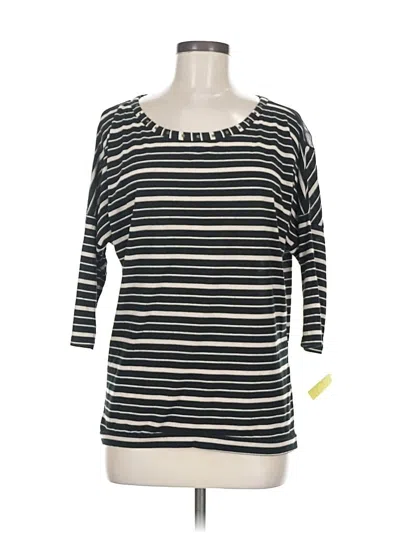 Pre-owned French Laundry 3/4 Sleeve T-shirt In Black