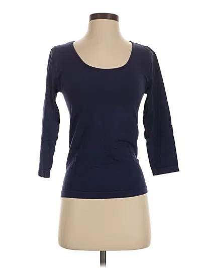 Pre-owned French Laundry 3/4 Sleeve T-shirt In Blue