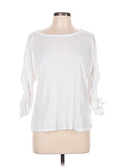 Pre-owned French Laundry 3/4 Sleeve T-shirt In White