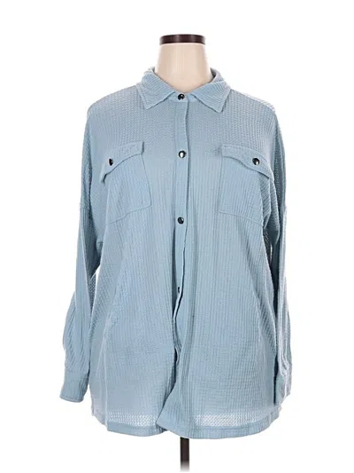 Pre-owned French Laundry Long Sleeve Blouse In Blue