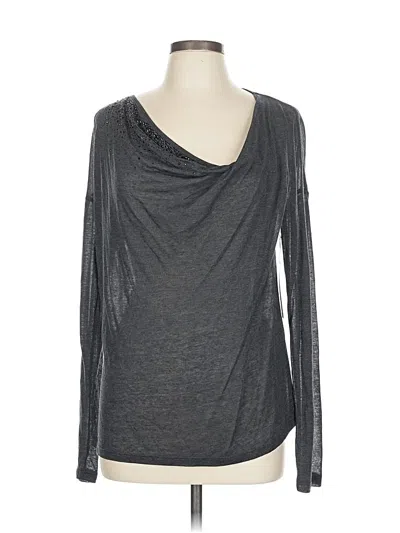 Pre-owned French Laundry Long Sleeve T-shirt In Gray