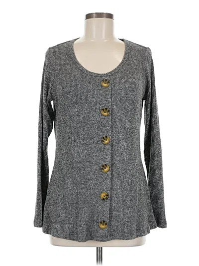 Pre-owned French Laundry Long Sleeve Top Gray Square Neckline Tops