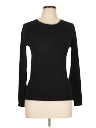 Pre-owned French Laundry Long Sleeve T-shirt In Black