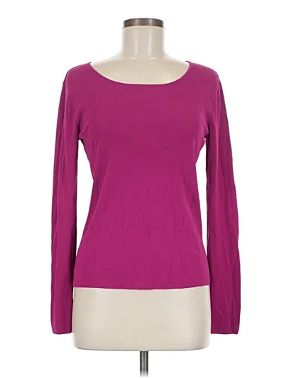 Pre-owned French Laundry Long Sleeve T-shirt In Purple