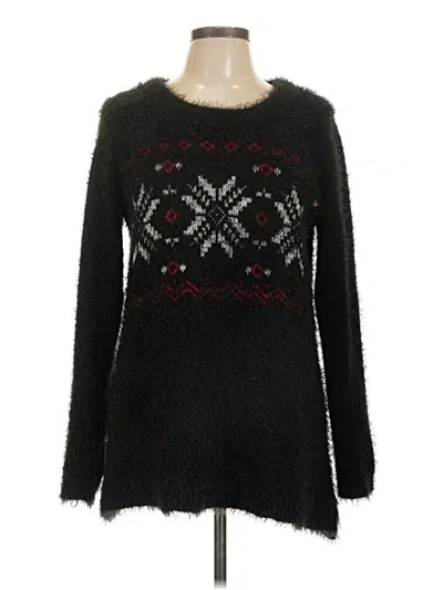 Pre-owned French Laundry Pullover Sweater In Black