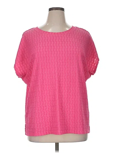 Pre-owned French Laundry Short Sleeve Blouse In Pink