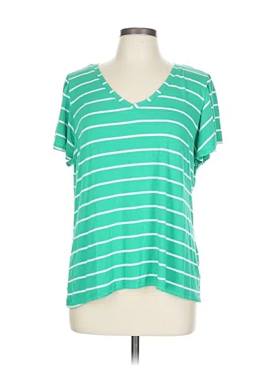 Pre-owned French Laundry Short Sleeve T-shirt In Green