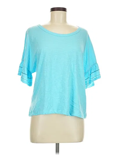 Pre-owned French Laundry Short Sleeve T-shirt In Blue