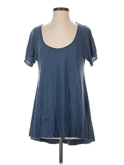 Pre-owned French Laundry Short Sleeve T-shirt In Blue
