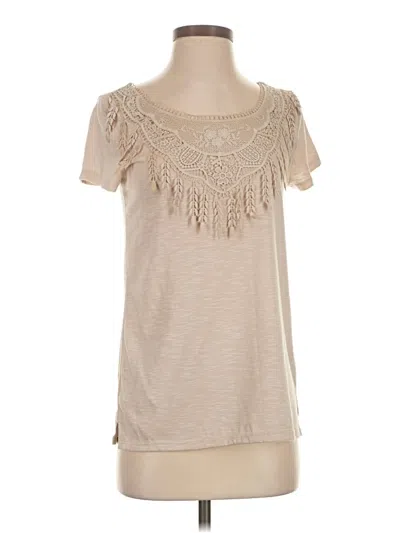 Pre-owned French Laundry Short Sleeve T-shirt In Brown