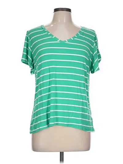 Pre-owned French Laundry Short Sleeve T-shirt In Green