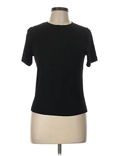 Pre-owned French Laundry Short Sleeve Turtleneck In Black