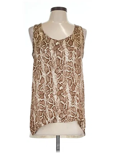Pre-owned French Laundry Sleeveless Blouse In Brown