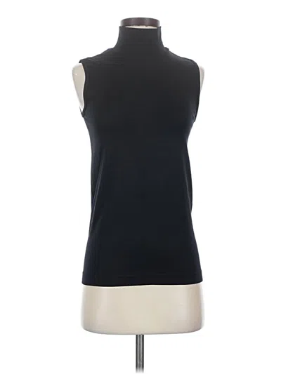 Pre-owned French Laundry Sleeveless Top Black Halter Neckline Tops