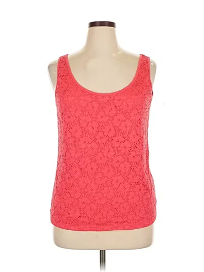 Pre-owned French Laundry Sleeveless Top Red Scoop Neck Tops